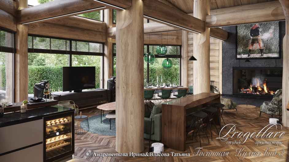 Дизайн интерьера в банном комплексе в КП "Резеденция у Озера"