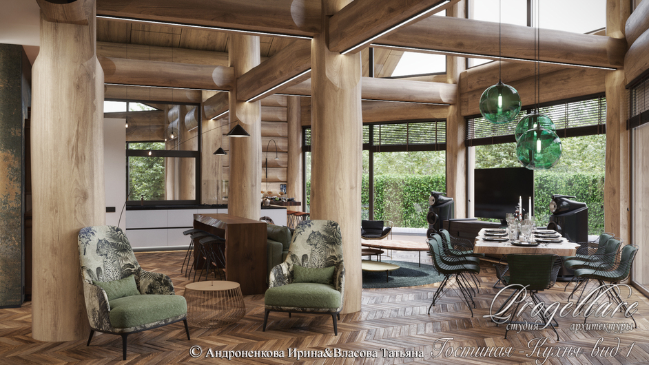 Дизайн интерьера в банном комплексе в КП "Резеденция у Озера"