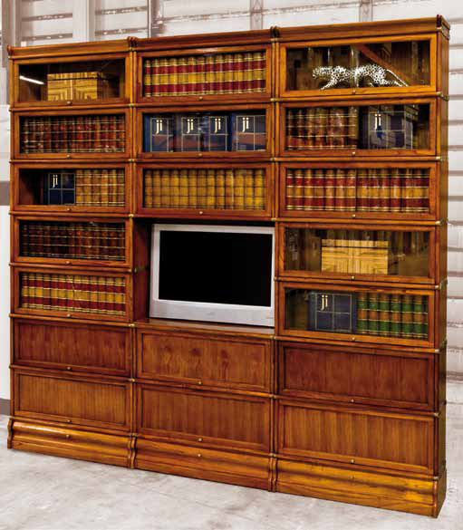 Книжный стеллаж с полкой для ТВ