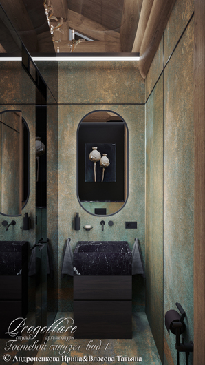 Дизайн интерьера в банном комплексе в КП "Резеденция у Озера"