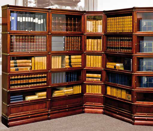 Фрагмент библиотеки в тонировке "махагон"