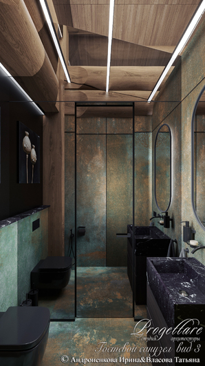 Дизайн интерьера в банном комплексе в КП "Резеденция у Озера"