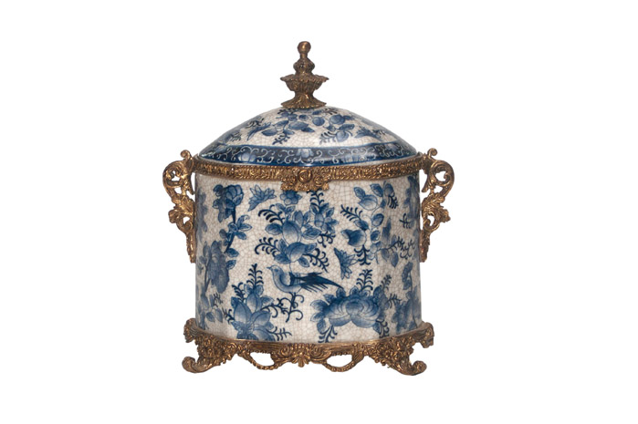 Шкатулка "Голубые узоры"