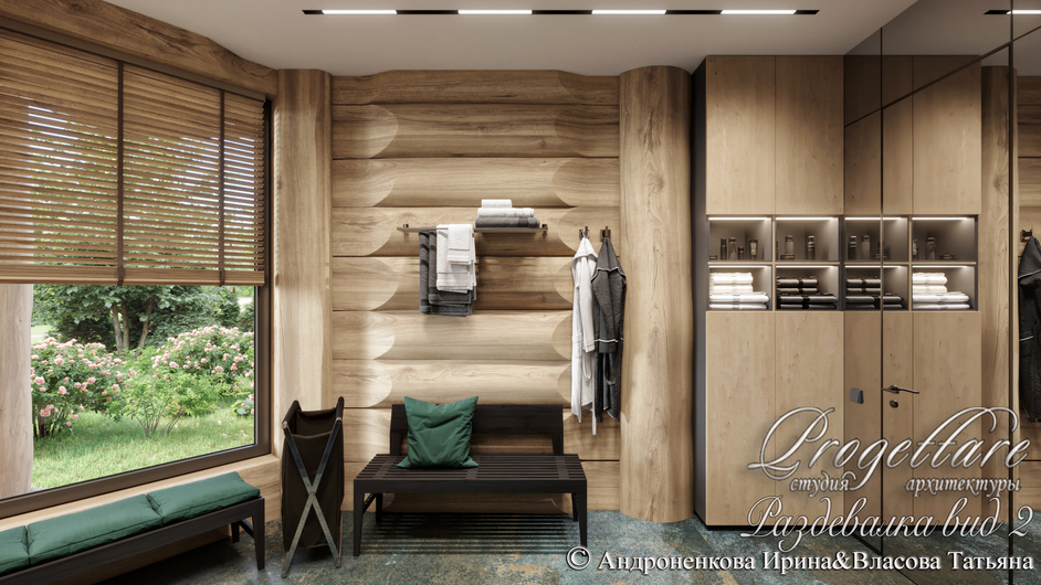 Дизайн интерьера в банном комплексе в КП "Резеденция у Озера"