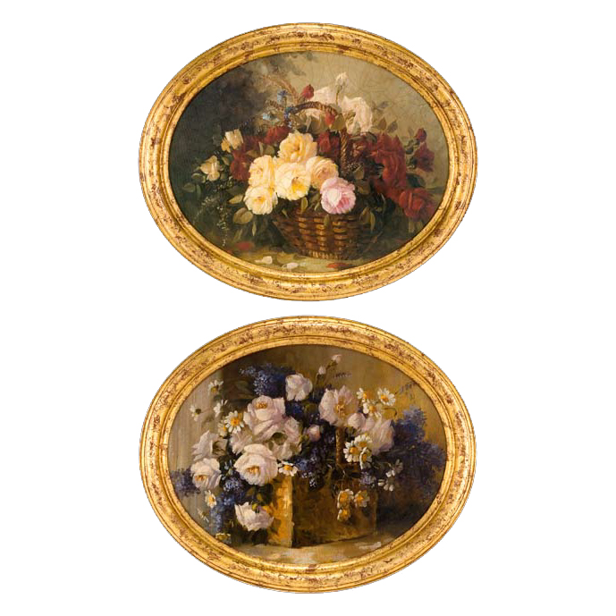 Картина "Корзина полевых цветов"