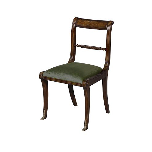 Стул "Регентство" с зелёной кожей