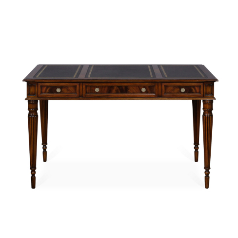 Письменный стол "Ирэн" с коричневой кожей