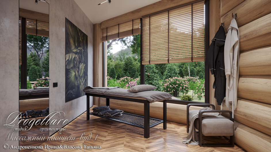 Дизайн интерьера в банном комплексе в КП "Резеденция у Озера"