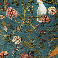 Гобелен с попугаями Экзотика Бирюза