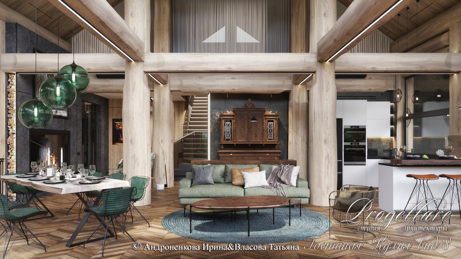 Дизайн интерьера в банном комплексе в КП "Резеденция у Озера"