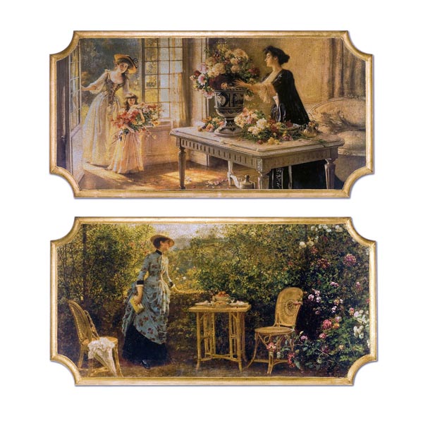 Картины "Дамы в саду"