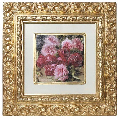Картина "Розы в золотой раме"