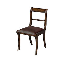 Стул "Регентство" с коричневой кожей