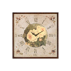 Часы c белыми розами