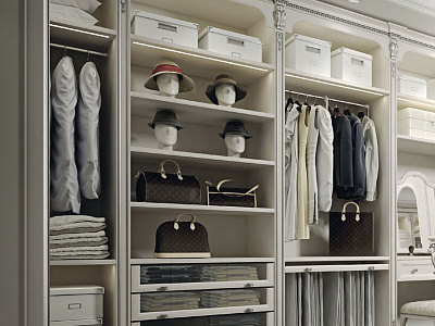 Гардеробные в современном стиле