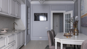 Квартира в стиле неоклассика в ЖК "Риверсайд"