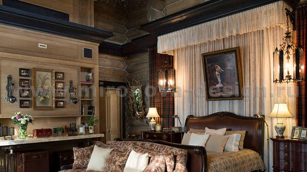 Атмосфера старинного семейного поместья в загородном доме