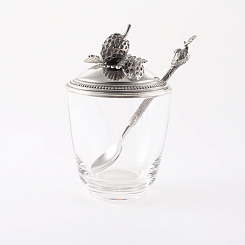 Сахарница с ложкой "Клубника"