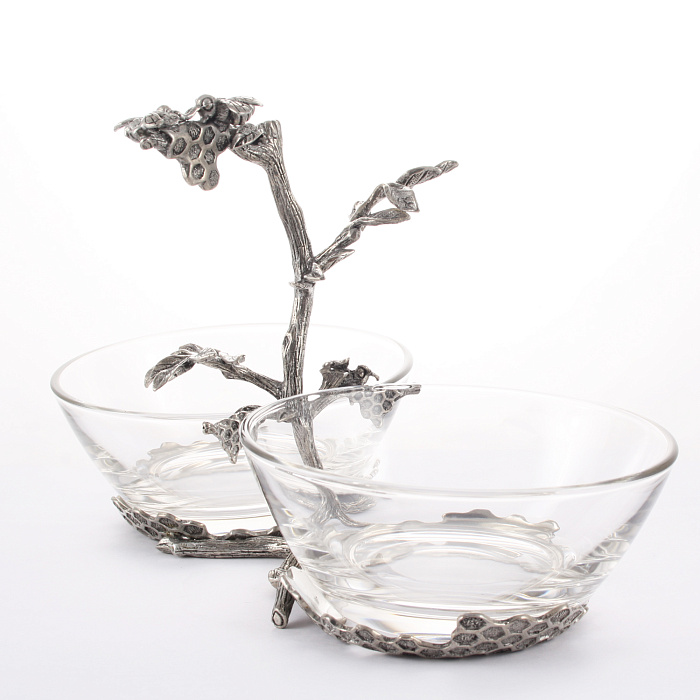 Розетка двойная стеклянная "Пчела" 