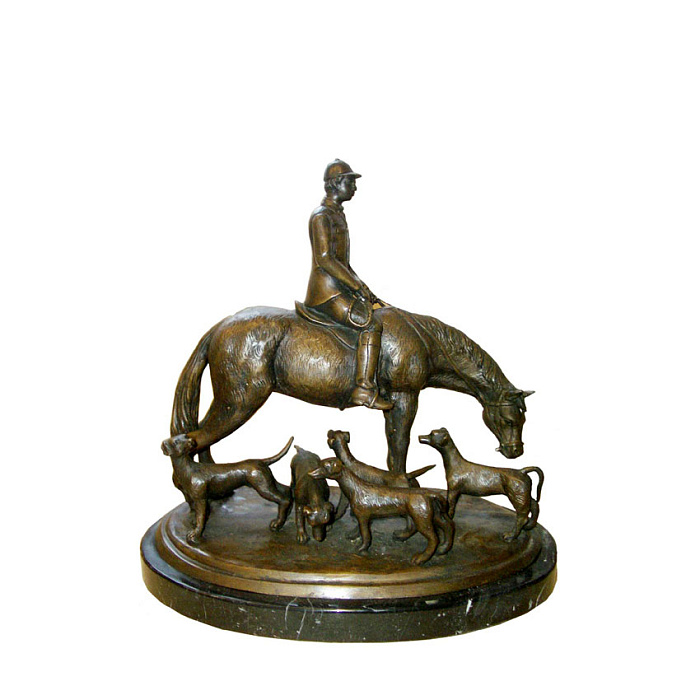 Статуэтка охотник на лошади