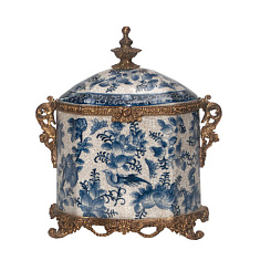 Шкатулка "Голубые узоры"