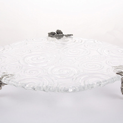 Поднос стеклянный "Виноград" 