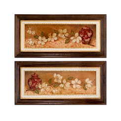 Картина "Красные вазы с цветами"