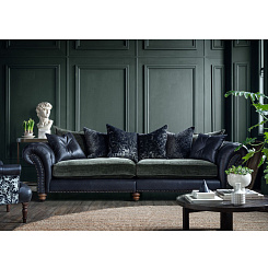 Диван "Рейвен" Гранд с каретной стяжкой на подлокотниках