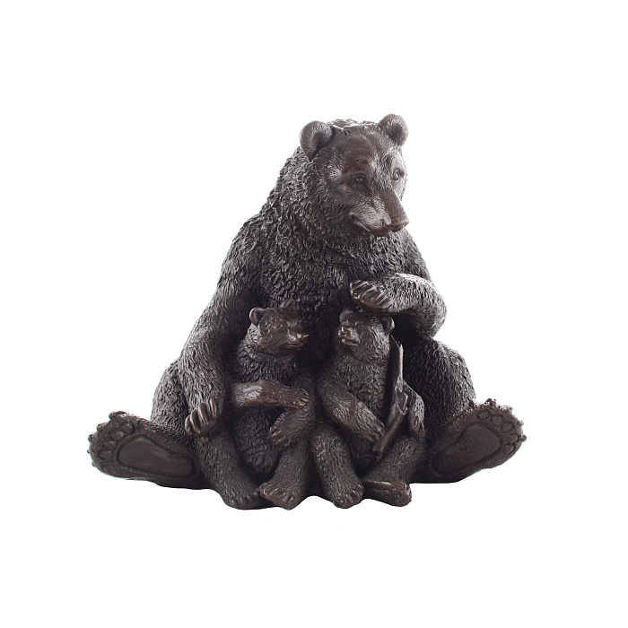 Статуэтка медведь сидящий с медвежатами