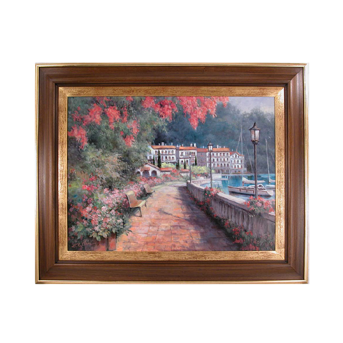 Картина "Дорога вдоль озера"