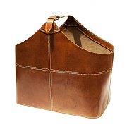 Корзина кожаная