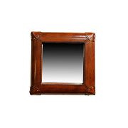 Зеркало малое в кожаной раме