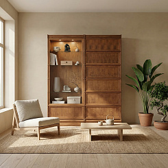 Стеллаж в цвете "орех"