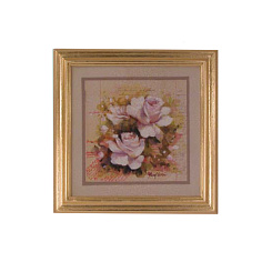 Картина "Розы в золотом"