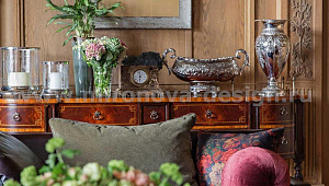 Атмосфера старинного семейного поместья в загородном доме