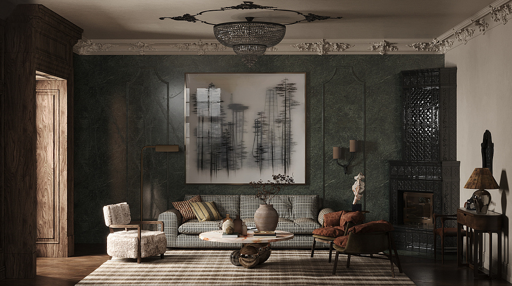 Проект Загородного дома. Эклектика с элементами модерна и классики