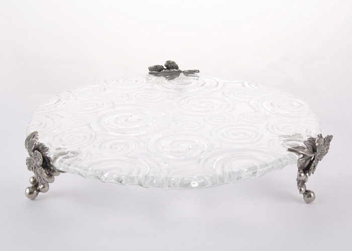 Поднос стеклянный "Виноград" 