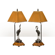 Лампа настольная "Журавли"