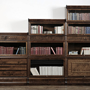 Книжный стеллаж 3 яруса в цвете "тёмный орех"