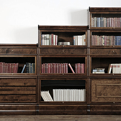 Книжный стеллаж 3 яруса в цвете "тёмный орех"