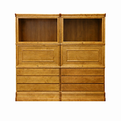 Книжный стеллаж "Бокнас - светлый орех" с ящиками