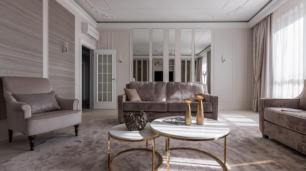 Квартира в стиле неоклассика в ЖК "Риверсайд"