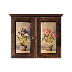 Ключница с цветами "Горшки на окне"