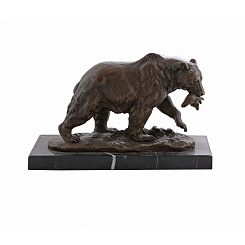 Статуэтка медведь с рыбкой 