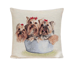 Наволочка "Породы собак. Щенки Йорки"