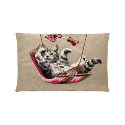 Подушка "Котёнок в гамаке"