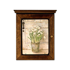Ключница с цветами "Луговые цветы в горшке"