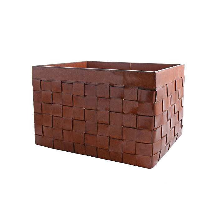 Корзина кожаная