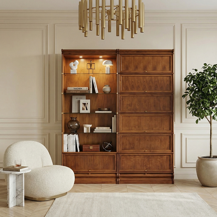 Шкаф-стеллаж в цвете "орех"