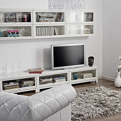 Композиция с подвесными полками и ТВ тумбой